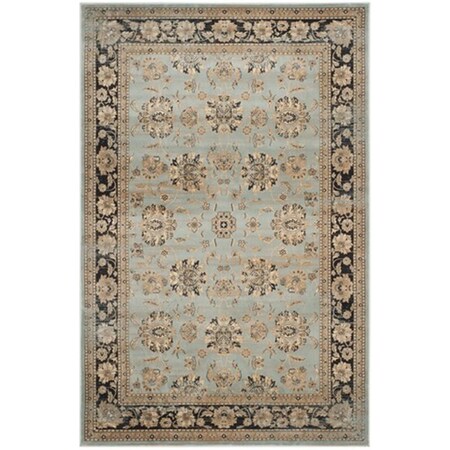 Safavieh Vintage Power Loomed Rectangle Rug- Light Blue - Black- 6 ft. 7 in. x 9 ft. 2 in. VTG575H-6